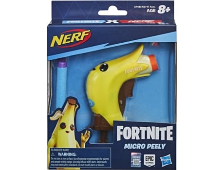 Lançador NERF Elite Micro Shots Fortnite Peely (Idade Mínima: 8 anos)