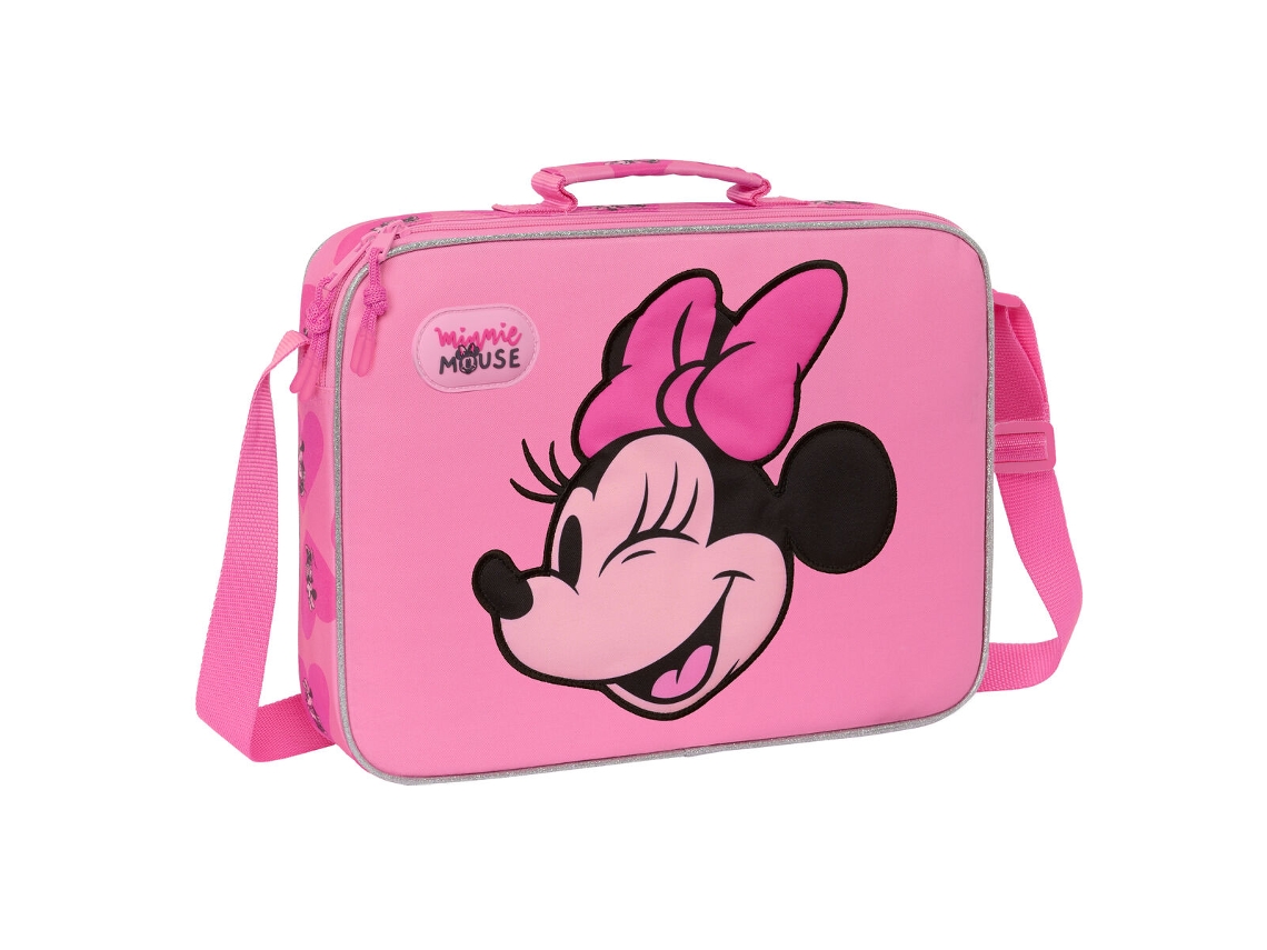 Pasta Escolar MINNIE MOUSE Loving Cor de Rosa Poliéster