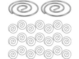 Clips De Papel Circulares Em Espiral Metal Prateado Villcase, 100 Unidades, Pequenos Clipes Para Escritório E Escola