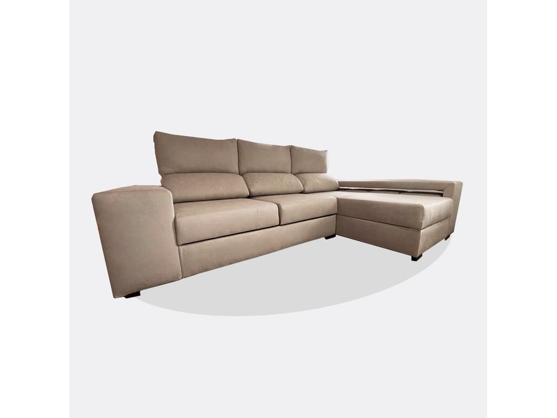Sofá Chaise Longue Floyd - Esquerdo - Bege (265x160 cm)