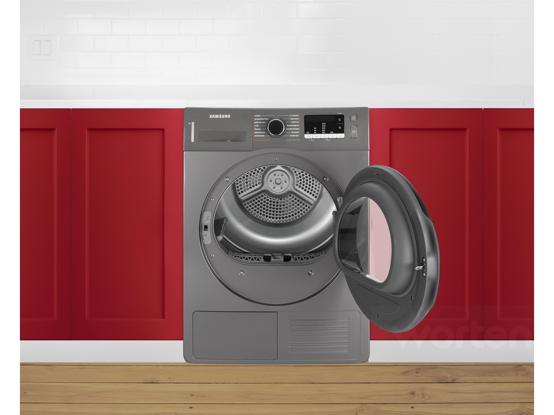 Máquina de Secar Roupa SAMSUNG DV80TA020AX (8 kg - Bomba de Calor - Inox