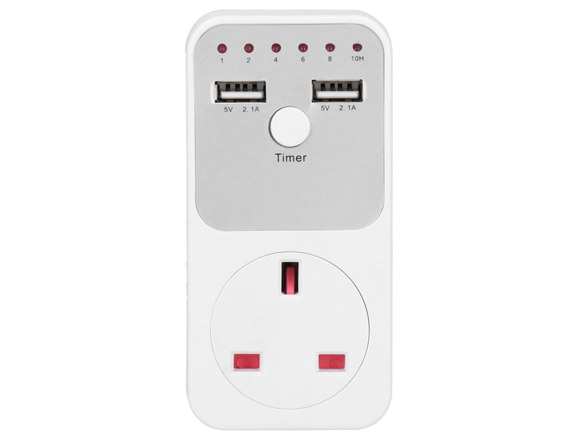 Laxiscreed Tomada Temporizadora Usb Com Contagem Regressiva E Alimentação 230v Para Carregar Vários Dispositivos