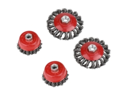 Escova De Arame Para Esmerilhadeira, 4 Peças, M14, 75 Mm, 100 Mm, Aço, Para Limpeza De Superfície
