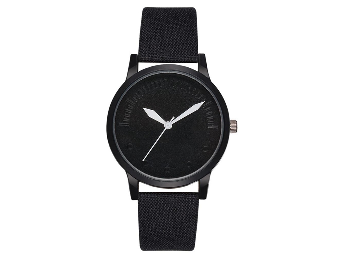 Reloj De Pulsera Analógico De Cuarzo Para Hombre Con Dial De Banda Imitación Jean (negro)