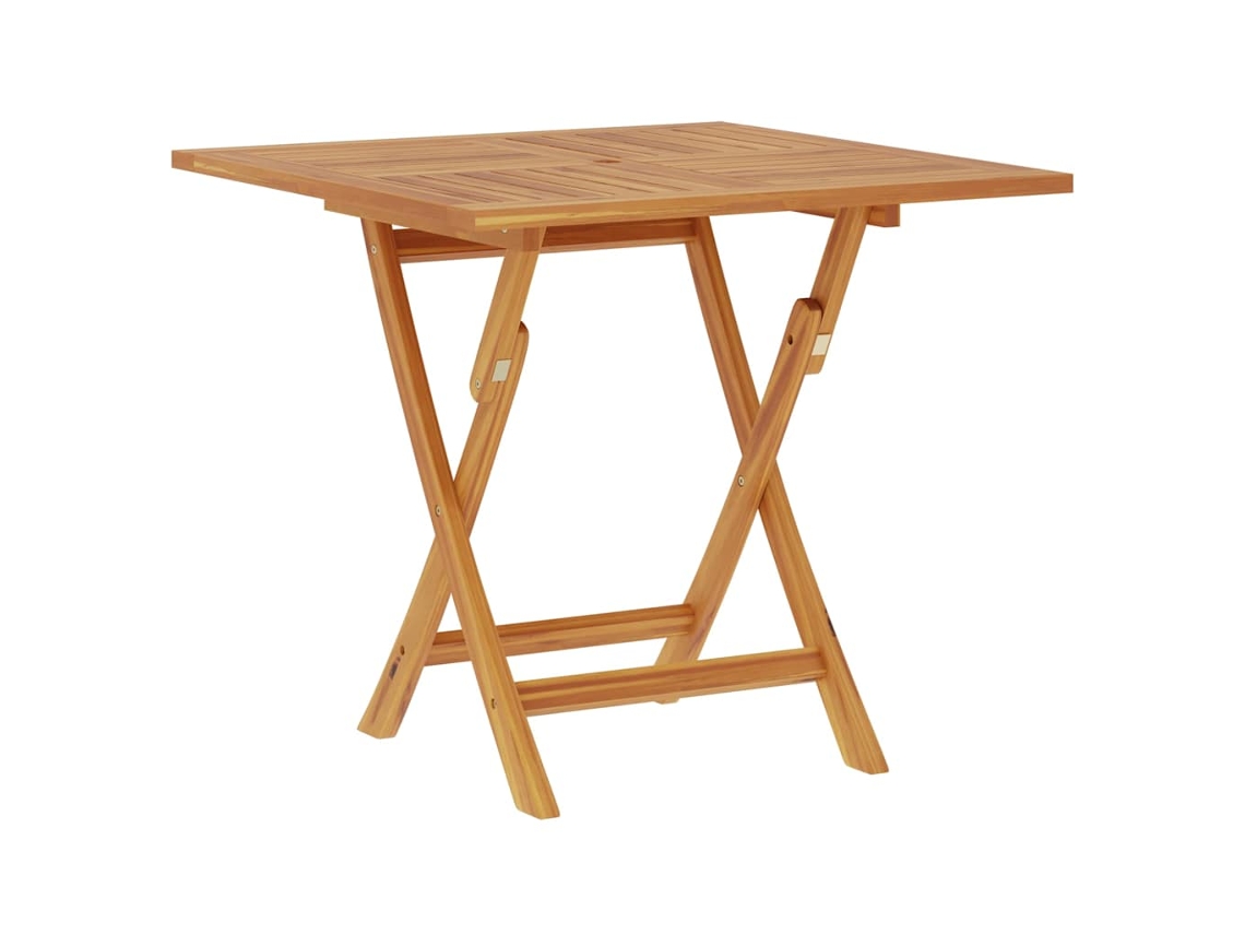 MAISON EXCLUSIVE Mesa Maciça Teca Madeira Dobrável Jardim 85x85x76 cm