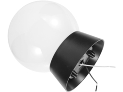 Luminária De Parede Externa Redonda Em Aço Inoxidável E Acrílico Preto, Fácil De Instalar E Ideal Para Decoração.