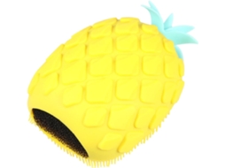 Escova De Banho Silicone Homoyoyo Pequena Em Formato Abacaxi Amarelo, Esfoliante E Higiênica Para Toda A Família, Ideal