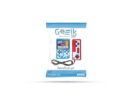 Consola de Jogos Portátil com 400 Jogos Comando Cabo de Áudio/Vídeo e de Carregamento Azul GOEIK BY PC GO