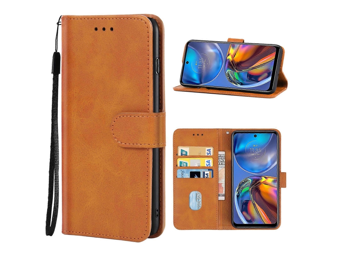 Capa De Couro Para Motorola Moto E32