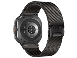 Pulseira De Aço Titânio Milanesa Com Fivela Tipo Guarda-chuva Para Samsung Galaxy Watch Ultra 47mm