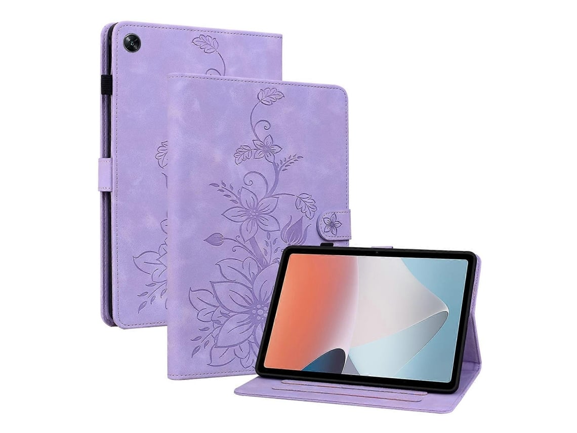 Capa de couro com relevo Lily para Oppo Pad Air WeBake