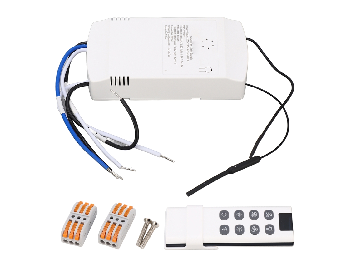 Interruptor Inteligente Wifi para Ventilador e Luz com Controle Remoto App Rf para Casa