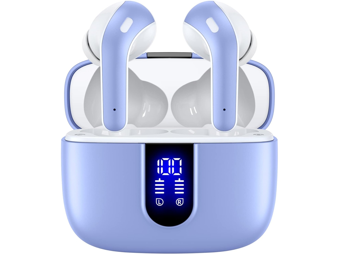 Fones de Ouvido Bluetooth Sem Fio com Display Led e Estojo de Carregamento JIAPEI (azul)