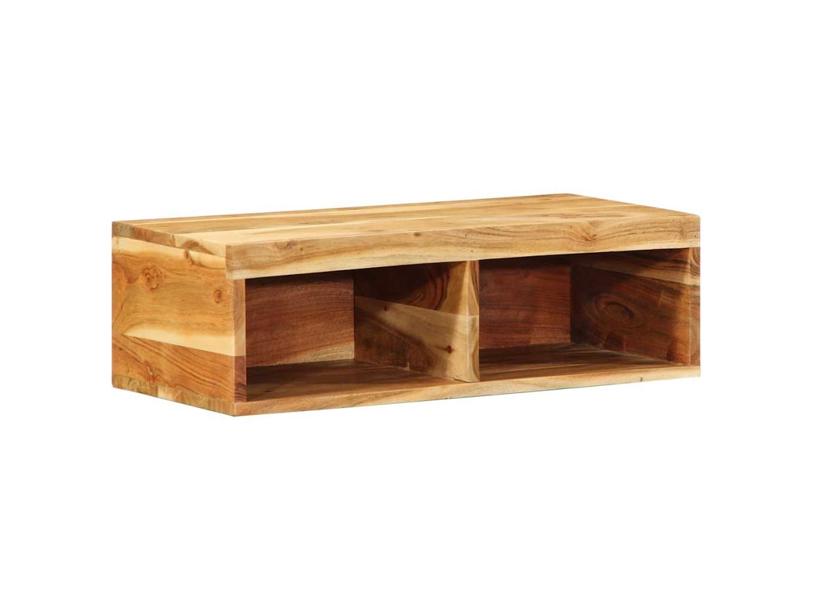 Vidaxl Armário De Tv Para Parede 60x30x19 Cm Madeira Acácia Maciça