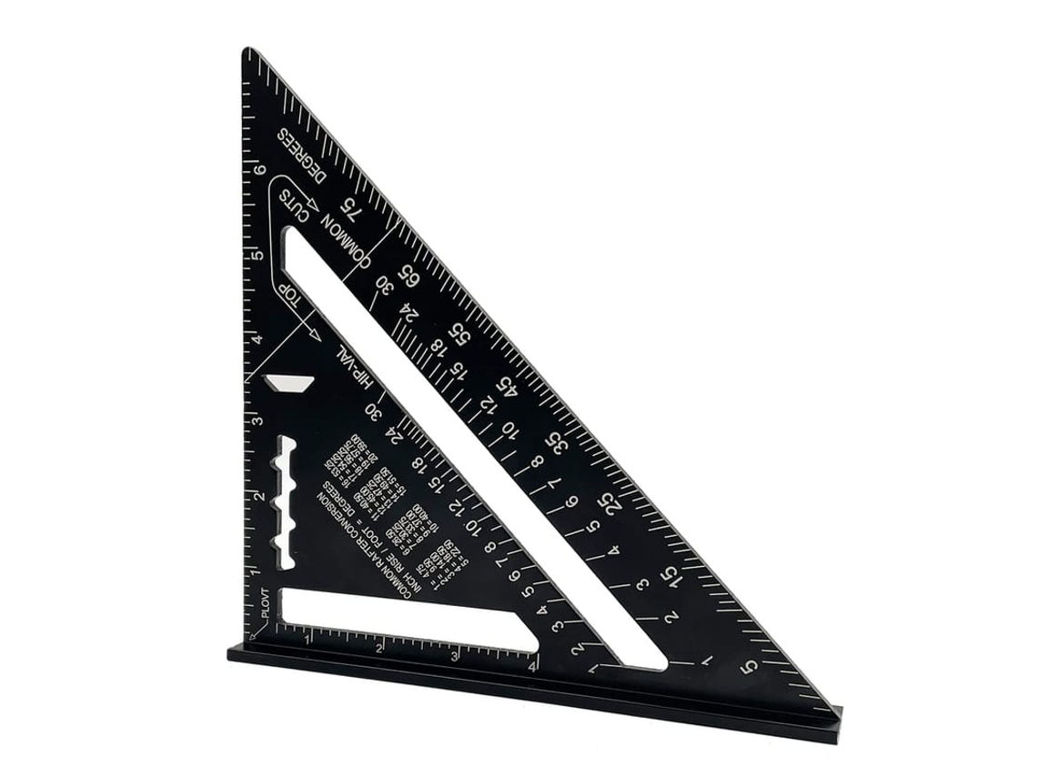 2026-regla Triangular De Aluminio 7 Pulgadas Escala Doble Para Carpintería Y Proyectos De Madera