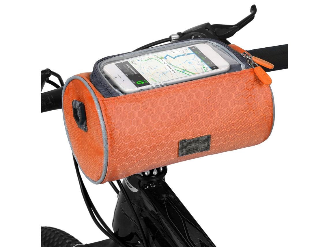 Bolsa Impermeável Para Guidão De Bicicleta Com Suporte Para Telefone Touchscreen E Armazenamento Frontal Mtb