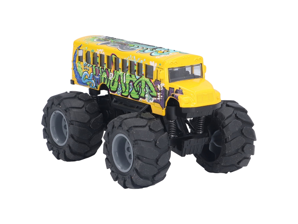 Ats modelo de Ônibus Escolar em Escala 1:43, Brinquedo de Tração para Trás com Rodas Grandes, Liga, Alto Realismo, Amarelo Grafite