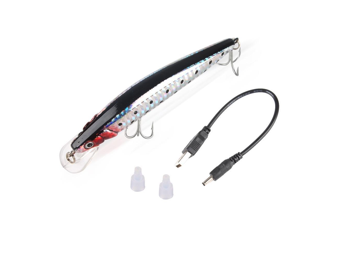 Isca de Pesca Usb com Luz Led Carregável Elétrica