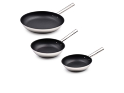 Frigideiras Antiaderentes CELAR Inox (3 Peças - 20cm + 22cm + 28cm)