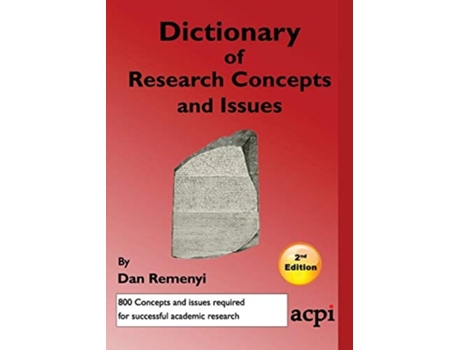 Livro A Dictionary Of Research Concepts And Issues - 2nd Ed De Professor Dan Remenyi (inglês)