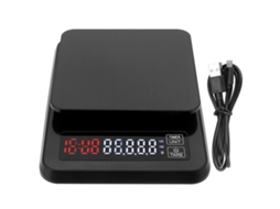 Balança de cozinha AQUAFORGE portátil com visor LCD, rosa