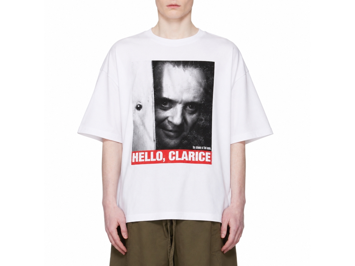 Rockinstone Silence Of The Lambs Movie Hello Quote White Adult T-shirt Size:m