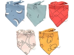Babadores Bandana Para Bebês, Conjunto Com 5 Babadores Bandana Macios Para Meninas Recém-nascidas.