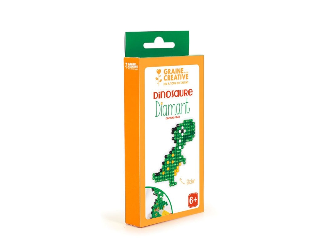 Kit de Pintura Con Diamantes Dinosaurio GRAINE CRÉATIVE
