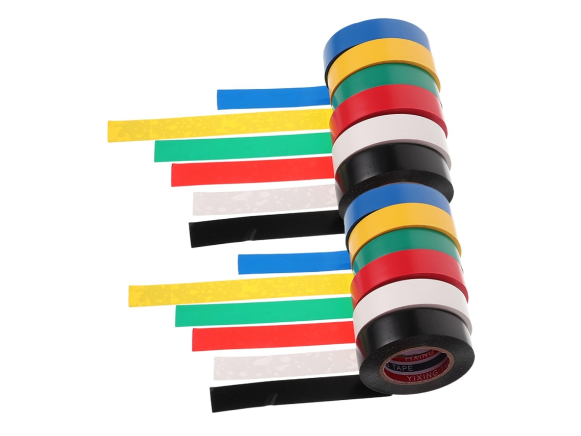 Fita Isolante De Pvc Colorida Ipetboom, 12 Rolos, Para Uso Elétrico E Manual Externo, À Prova D Água, Ideal Para