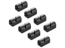 8 Clipes Cabos Silicone Preto Autoadesivos, Organizador ZYBLSSBB