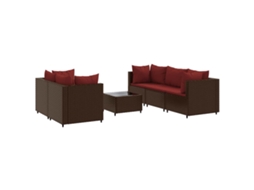 Garden Lounge Set, Garden Lounge Sets Vidaxl Marrom Rattan / Vime (n/a)