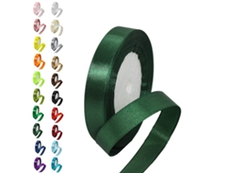 Cinta De Seda Verde Oscuro 22m, Cinta De Poliéster De Doble Cara 15mm Para Regalos Decoración Navidad Diy