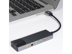 Placa de som USB 7.1 de 5.1 canais, placa de som óptica SPDIF externa para PC e computador. Brilvibera