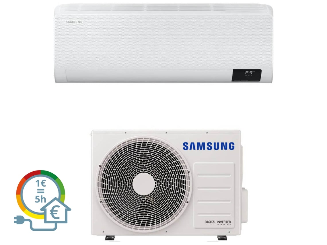 Ar Condicionado SAMSUNG WF Comfort Wi-Fi R32 (48 m² - 24000 BTU - Branco)