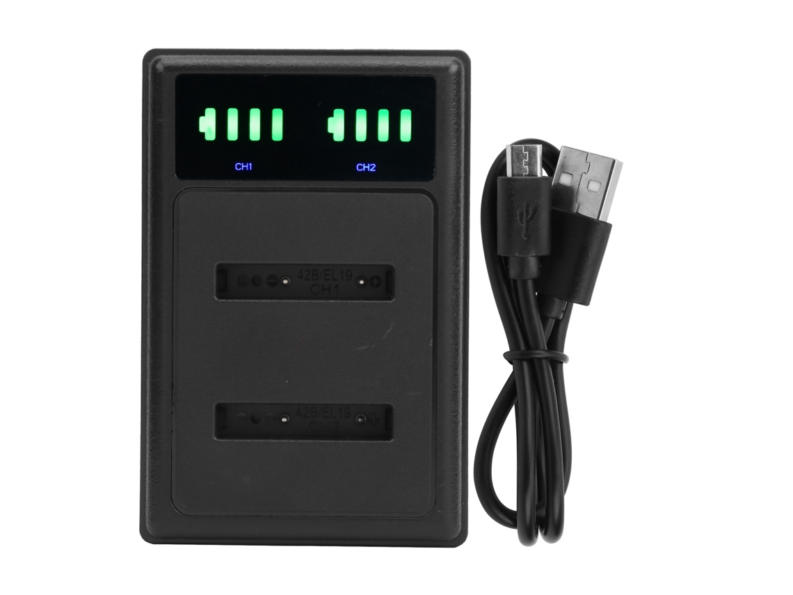 Double Fast Charge Hub Charging Base Micro Typec Lcd Display For Enel19 Camera Battery LAXISCREED