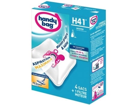 Conjunto De 4 Sacos De Aspirador Não Tecido H41 Handy Bag Para Hoover Alta Filtração