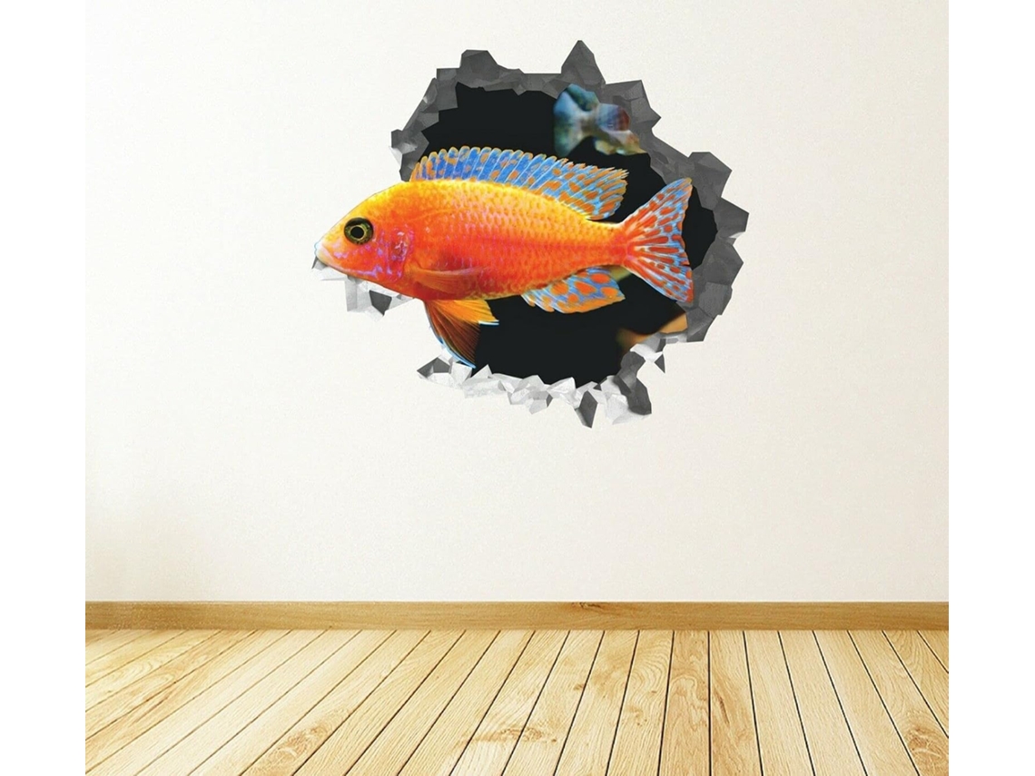 Adesivos De Parede Com Animais, Peixes E Laranja Para Decoração De Quarto.