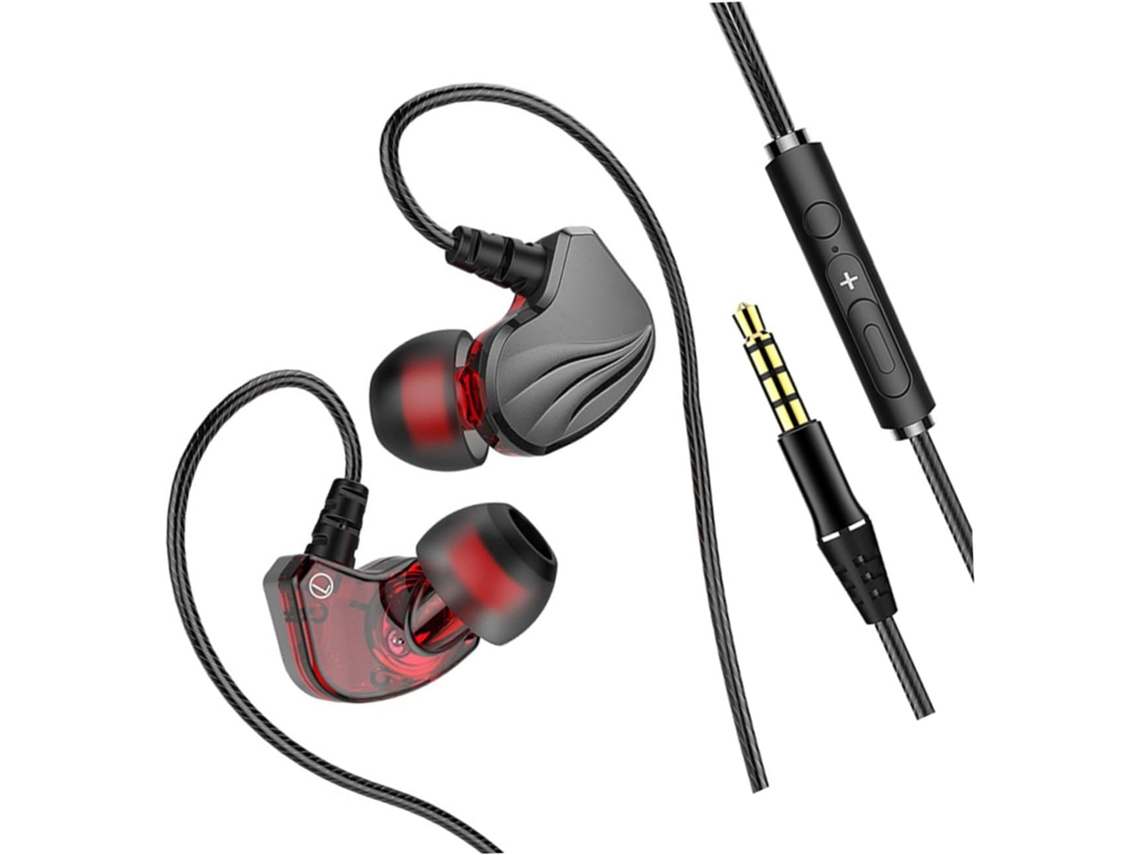 Fones De Ouvido Plug-in Com Graves Ruído, Fio, Para E Ajuste Som Alta