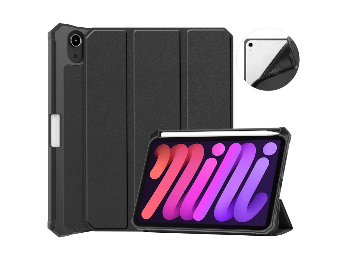 Capa Para Apple Ipad Mini 7 2024 Com Porta-caneta Preto