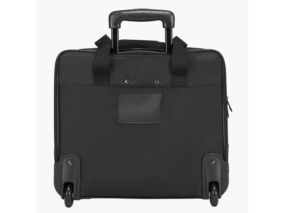 Bolsa com Rodas e Alça para Notebook de 15,6 Polegadas , Preto (39,6 Cm)
