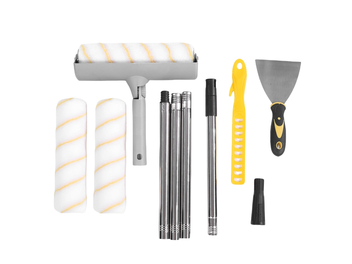 Laxiscreed Rolo De Pintura De 10" Com Sistema Anti-respingos E Cabo Extensível Para Maior Praticidade