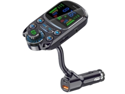 Transmissor Fm Bluetooth Yizhood Bc86 Pd30w Qc3.0 Bass/treble Preto