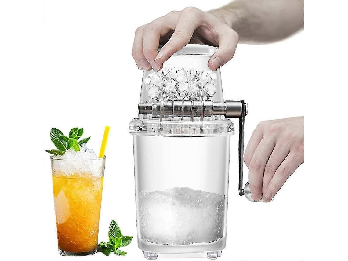 Triturador De Gelo Manual Rotativo Para Coquetéis, Raspadinhas E Smoothies. Ideal Para Uso Doméstico. Capacidade De 1,25l E Acabamento Cromado.