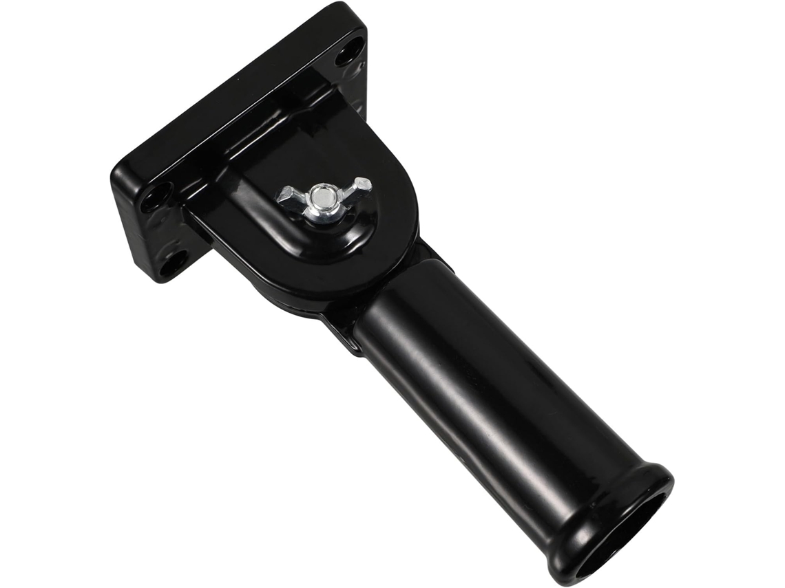 Suporte Ajustável para Mastro de Bandeira, em Liga de Alumínio, Preto, com Ângulo Ajustável, Ao Vento e para Jardim e CHABERLU