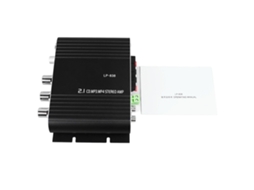 Aetheria amplificador de Som Estéreo 2.1 Canais Mix, Liga de Alumínio Preto, Compacto e Durável