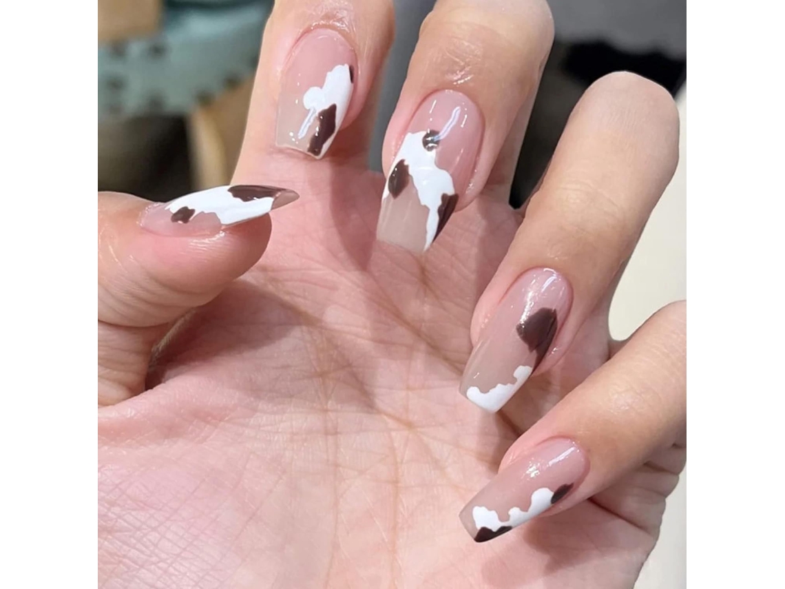 Conjunto de 24 Peças de Tips em Tom de Creme e Marrom Modelo de Uso Diário AURUM
