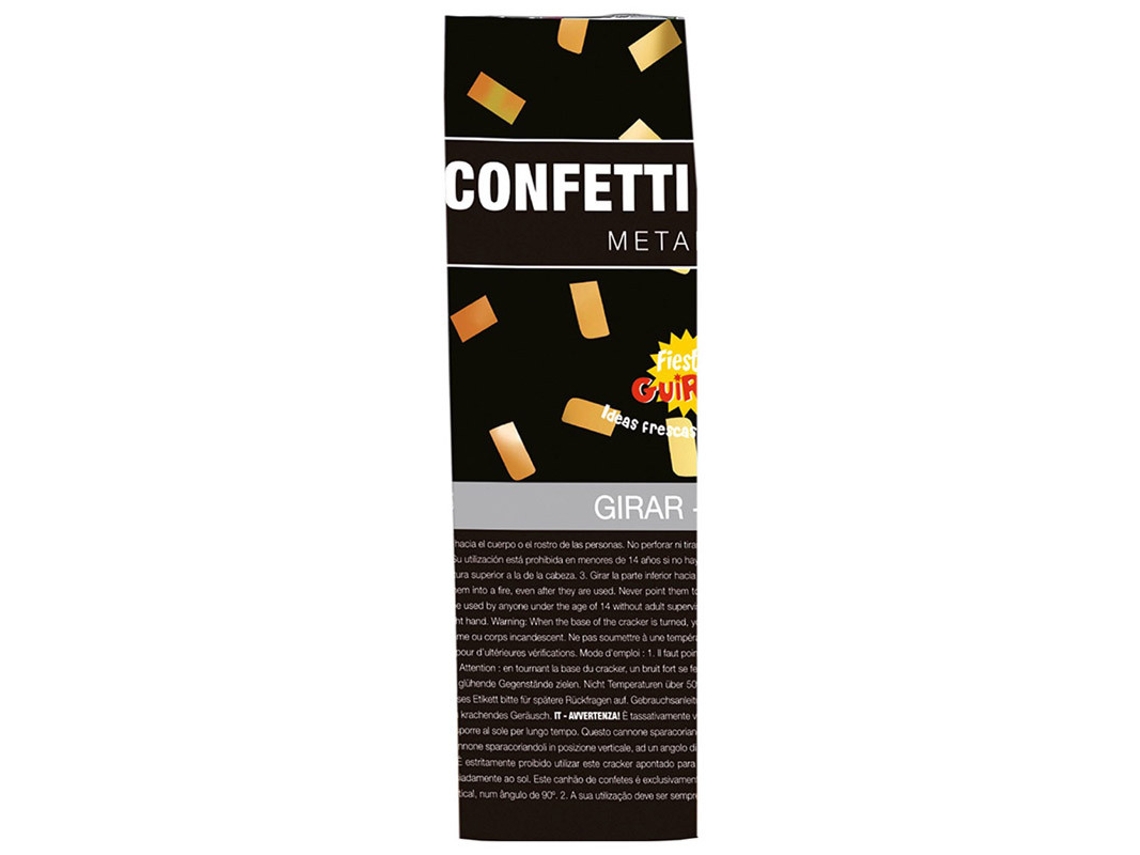 Confettis GUIRCA Pack de 3 Canhões De Ouro De 10,5 Cm