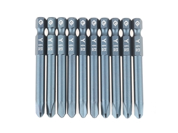 10 Unidades Chave Fenda em Y com Cabo Hexagonal 1/4 Polegada 65mm Aço Liga S2