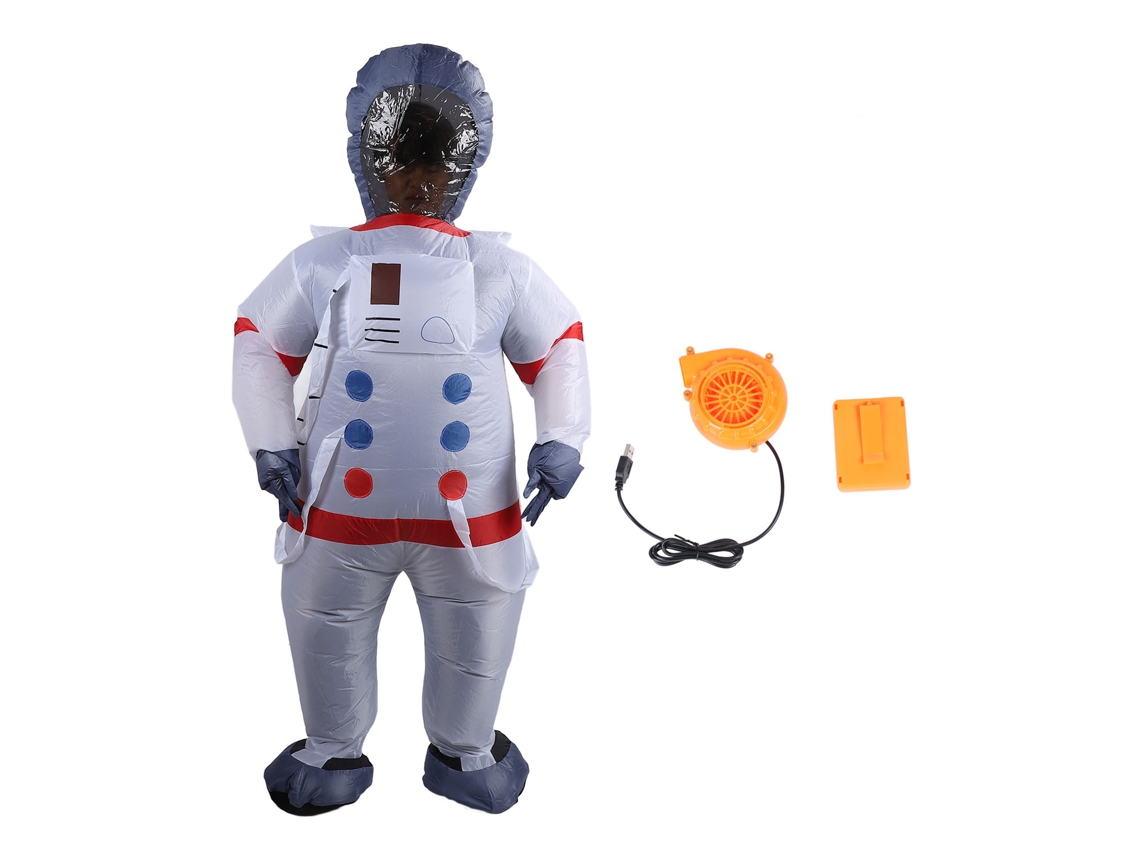 Traje Inflável de Astronauta 210t Poliéster Impermeável Leve para Festas S/MARCA