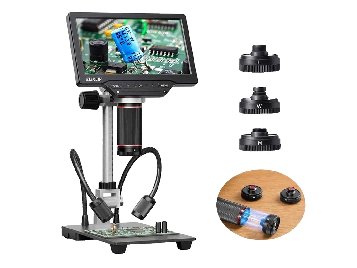 Microscópio Digital, 3 Lentes Magnéticas, Compatível Com Hdmi, Tl301